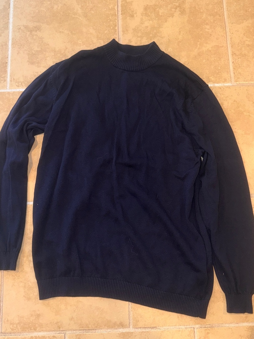 Men's Navy Mock Neck Lavané Sweater